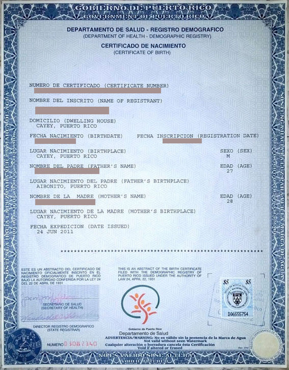 certificado nacimiento puerto rico
